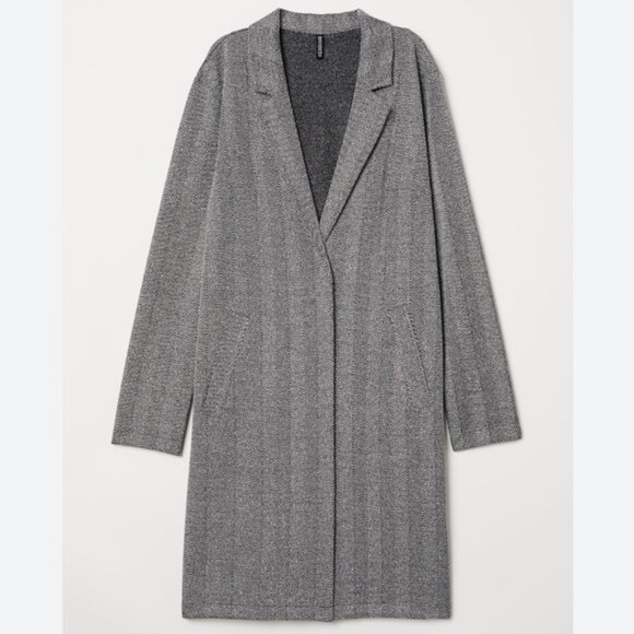 NEW H&M - Textured Weave Jacket - Small (Grey, Herringbone) - Picture 1 of 6